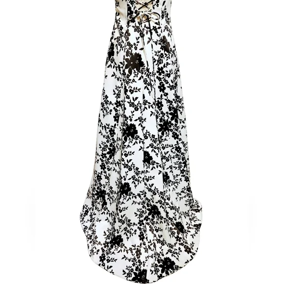 Blondie Nites Black and White Strapless Dress - Picture 8 of 11